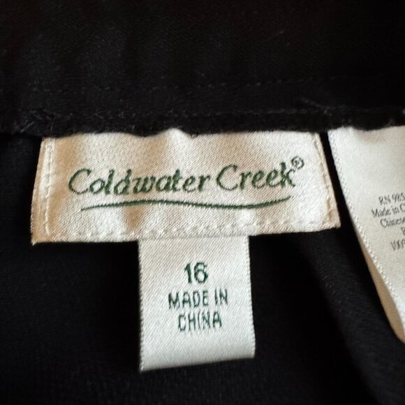 Coldwater Creek Womens High-Waisted Black Pleat Back Zipper Dress Pants Trousers - Picture 7 of 10